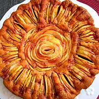 recette TARTE AUX POMMES  REVISITÉE AVEC UNE PÂTE A GÂTEAU