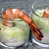 recette Verrines Avocat-Thon-Crevettes