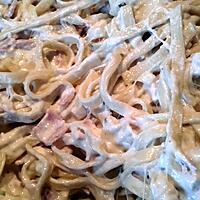 recette Tagliatelles aux 3 fromages et jambon blanc