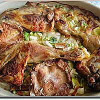 recette Poulet, entouré de légumes, couronné par un mont d'or fondu