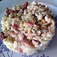 recette Risotto au poulet fumé (restes de poulet)