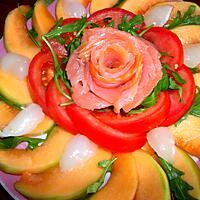 recette SALADE DE MELON CANTALOUP & SAUMON FUME