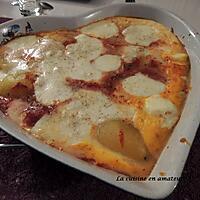 recette Oeufs gratinés pommes de terre à la sauce tomate