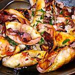 recette Calamar Grillé à la Plancha,Jus à L'Ail et Au Persil