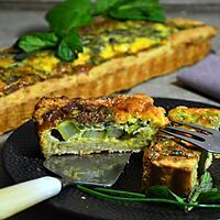 recette Tarte de printemps aux asperges vertes, oseille et menthe du jardin