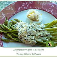 recette Asperges sauvages en papillote, à la ciboulette