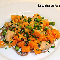 recette Poulet au butternut, cajou, cajun et pâtes au sarrasin