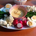 recette Légumes en apéritif, aïoli et mayo maison.