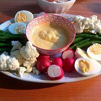 recette Légumes en apéritif, aïoli et mayo maison.