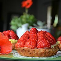 recette Tartelettes aux fraises et au sirop de coquelicot maison