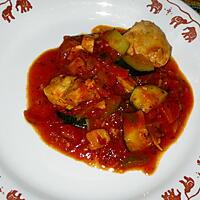 recette Poulet basquaise aux courgettes!