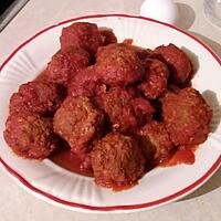 recette Polpette al sugo ou boulettes de viande hachée a la sauce tomate