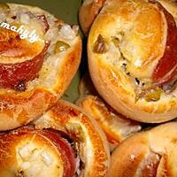 recette rolls salés (jambon/ oignon/ fromage/ olive)