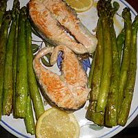 recette Darne de saumon aux asperges vertes