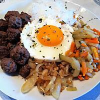 recette Bibimbap coréen au konjac (compatible dukan)