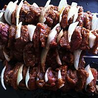 recette Brochettes de boeuf aux oignons