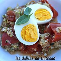 recette salade de quinoa , tomates et oeufs durs