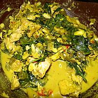 recette Curry de poulet aux épinards