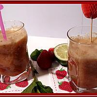 recette Jus Printanier à la rhubarbe, fraises et menthe au Thermomix.