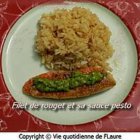 recette Filet de rouget et sa sauce pesto