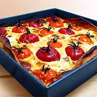 recette Quiche aux tomates cerises et champignons