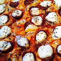 recette Pizza apéritive mozzarella et chorizo