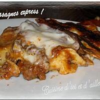 recette Lasagnes express