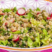 recette Salade de quinoa aux asperges et radis,