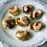 recette PETITS-FOURS AUX CREVETTES