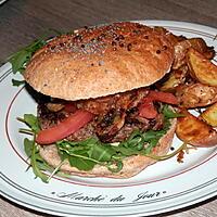 recette Mon Burger du Charolais au Gouda Pané à la Truffe Noir