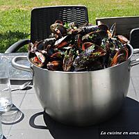 recette Moules à la crème d'ail