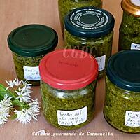 recette Sauce pesto ail des ours aux pignons de pin en conserve