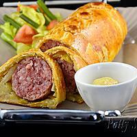 recette Saucisson en Croûte sur Lit de Poireaux