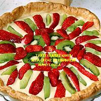 recette Tarte Fraises/kiwis/crème de rhubarbe