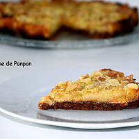 recette Tarte aux poires au chocolat blanc et amandes