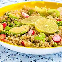 recette Salade de quinoa, avocat et légumes printaniers