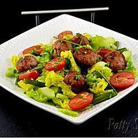 recette Boulettes de Saucisse Italienne, Salade Mixte