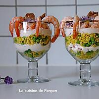 recette Blé à la ricotta, chèvre et crevettes