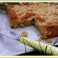 recette Gâteau streusel à la Rhubarbe