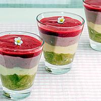 recette Verrine rhubarbe framboise