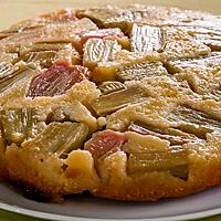 recette Gâteau à la rhubarbe version tatin