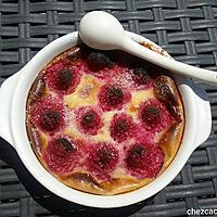 recette Clafoutis individuels aux framboises