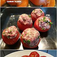 recette Tomates farcies à la viande et sauce blanche tomatée