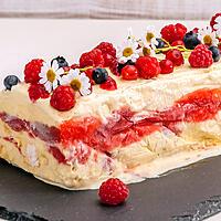 recette Semifreddo à la rhubarbe et aux fraises