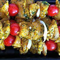 recette Brochettes de poulet colombo