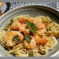 recette Camarones al ajillo (crevettes à l'ail).