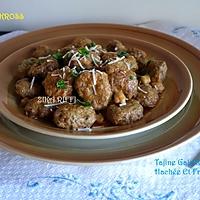 recette MARKET LEKROSS-TAJINE SAUCE DE GALETTES DE VIANDE HACHÉE ET FROMAGE -