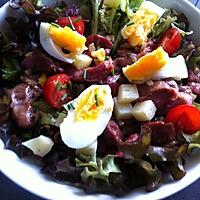 recette Salade de gésiers, tomme de Savoie et tomates cerises