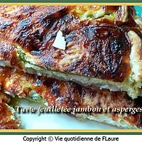 recette Tarte feuilletée jambon et asperges