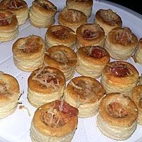 recette Bouchées a la reine apéritives a la crevette et au chorizo